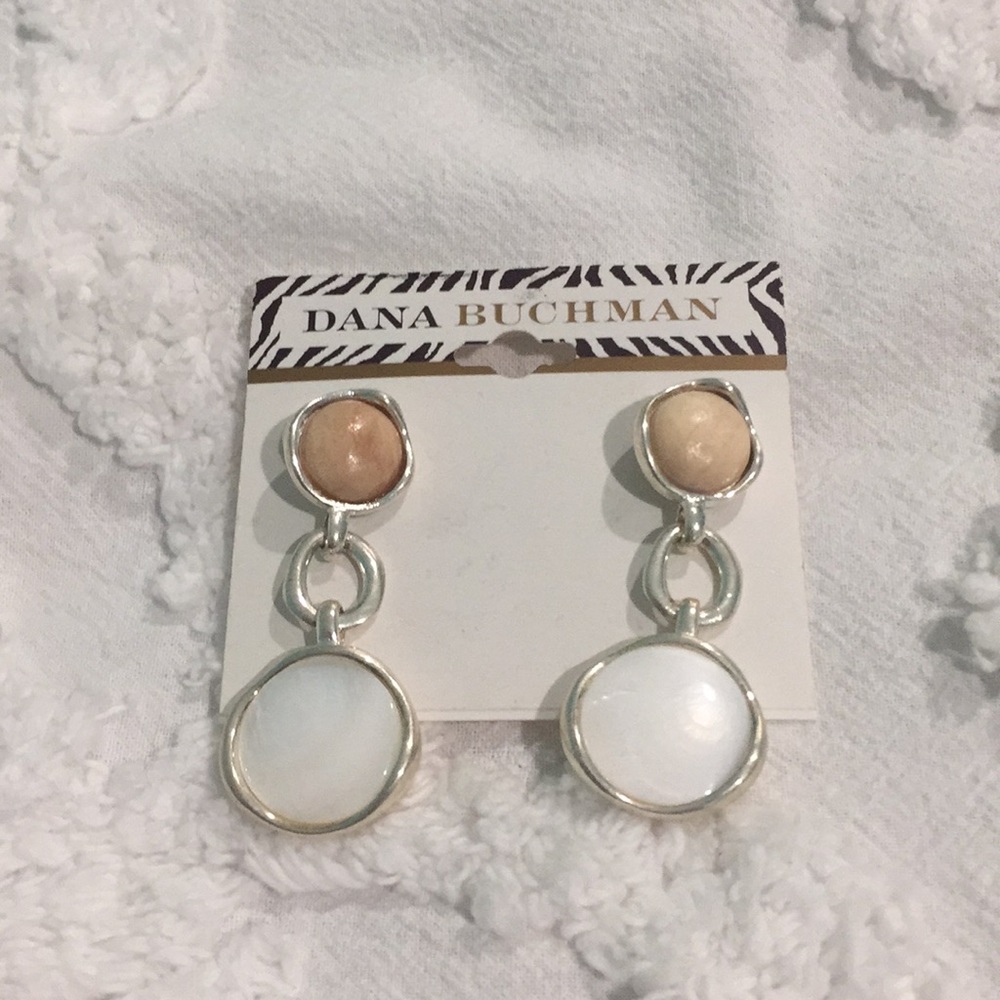Dana Buchman Wood and Shell Earrings
